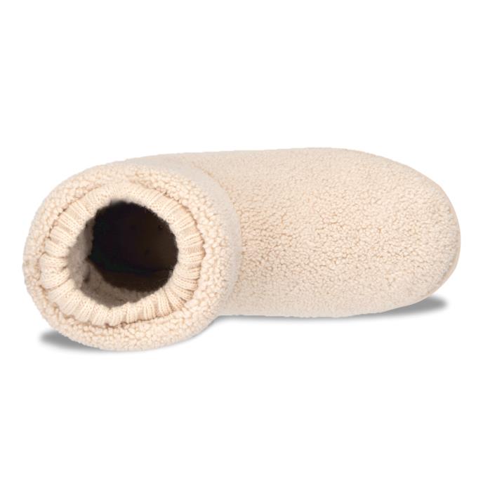 Isotoner® Ladies Borg Boot With Cuff Detail Cream Extra Image 4